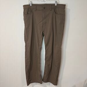 Prana Men's Brion Slim Fit Chino Pants Stretch Brown Casual Travel Everyday 40